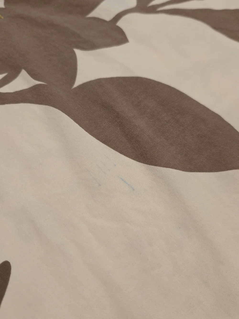 Hillcrest Cotton Neutral Floral Cotton Duvet Cover with Bird And Leaf Print